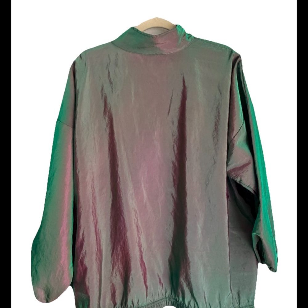VENINI’S iridescent VINTAGE 90’s 1/4 Zip Windbreaker Surfer Sz L - Picture 2 of 6